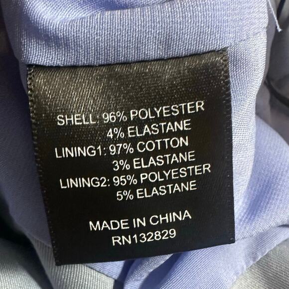 NBD Luna Gown Blue Ruffle with Leg Slit NEW - Picture 7 of 9